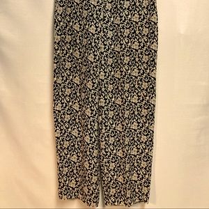 Talbots Pure Silk wide legged lined trousers